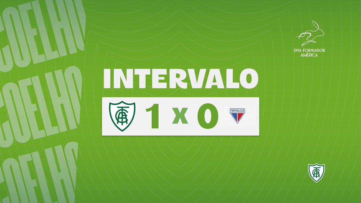 AmericaFC1912's tweet photo. Fim de primeiro tempo! 🐰💚
#MeninosDoDeca na frente do placar! 💪🏿
VAMOS, #DNAFORMADOR!
#AFCxFOR | 1x0
#MeninosDoDeca #DNAFormador https://t.co/pPKJgykIkk