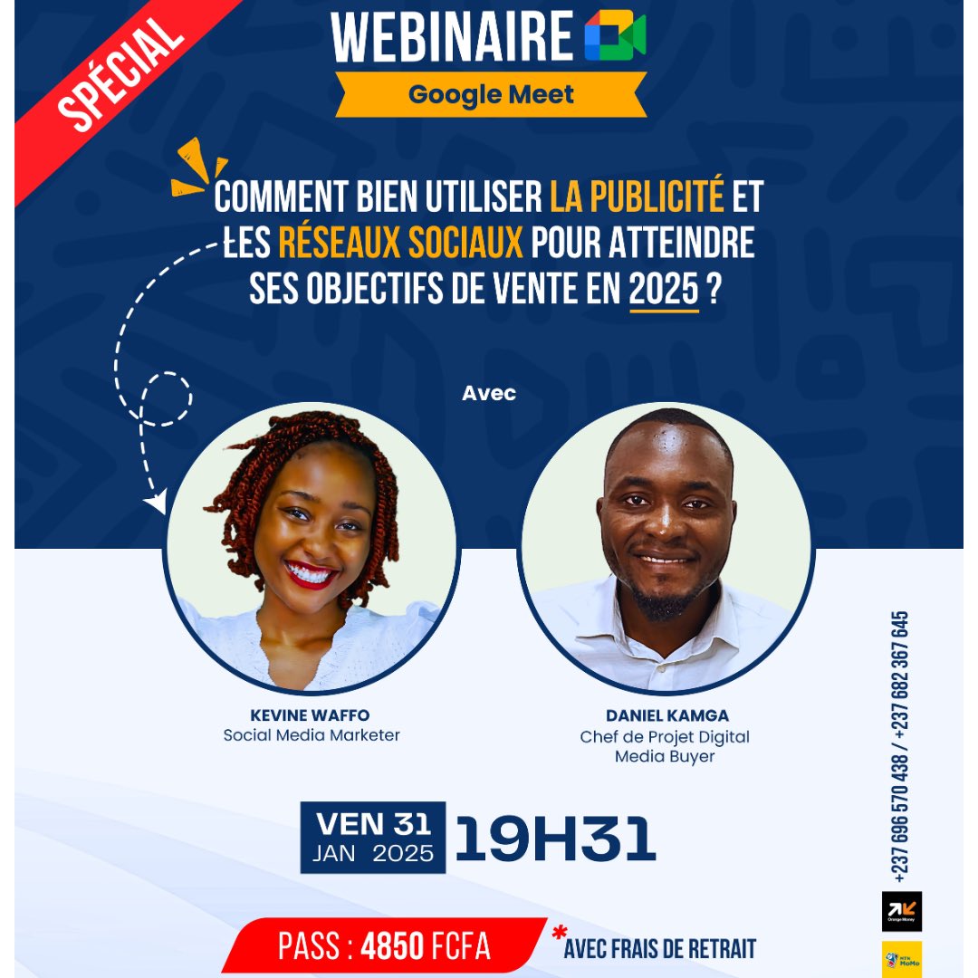 KevineWaffo's tweet photo. J’ai beaucoup réfléchi avant de lancer cette série d’ateliers. Mais je crois que c’est le bon moment .😊

1- Le bon moment pour préparer ta communication sur les réseaux sociaux en 2025😊
2- le bon moment pour bien préparer tes publicités et tes budgets https://t.co/oLqLPBRWA2