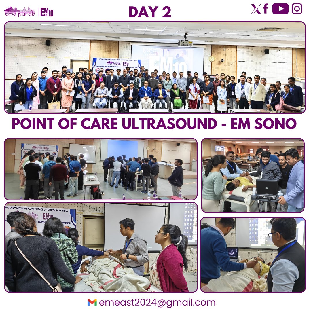emeast_1_0's tweet photo. "Empowering Emergency Medicine Heroes – Day 2 of EM East 1.0! 🚑✨"
The final day of North-East India’s First Emergency Medicine Conference was packed with insightful learning and hands-on training, leaving participants inspired and equipped with new skills.
#EMEast1 #EMSono https://t.co/lxHYHfiLci