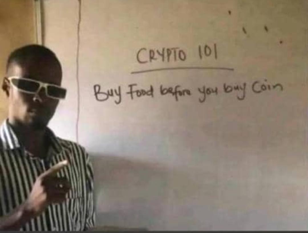 Crypto 101 Buy food before you buy coin