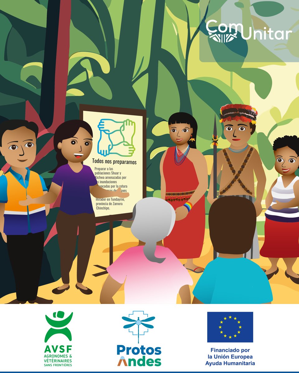 🟤🔵🟤 #ComUnitar 🇪🇨

💡 El proyecto tiene como objetivo fortalecer la seguridad y preparación de las comunidades indígenas de en la zona de Tundayme frente a las contingencias de la represa del Complejo Minero Mirador.

¡ Comunitar, listos y alertas para actuar en comunidad!