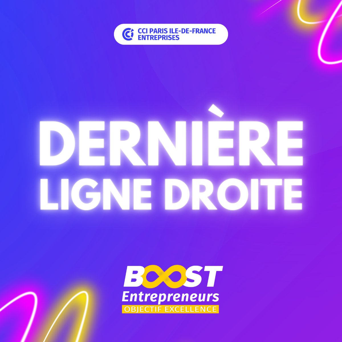 CCI_entreprises's tweet photo. Dernière ligne droite pour les inscriptions à BOOST entrepreneurs Objectif Excellence. ⏳
Postulez avant le 30 janvier :  https://t.co/YfvPo5cOtm https://t.co/nungkQE2dR
