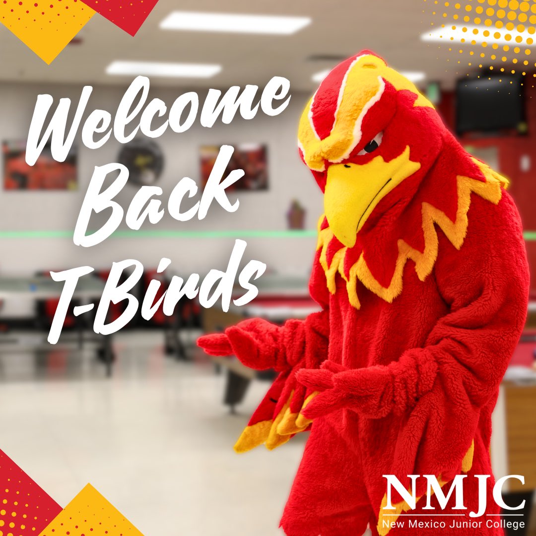 NewMexicoJC's tweet photo. Welcome back T-birds!
It’s the spring semester and we’re so happy to have you here. Let’s make this a great semester!
#NMJC #NMJCSuccessThroughLearning #NewMexicoJuniorCollege #FeelTheThunder https://t.co/KzKsnWXaEj