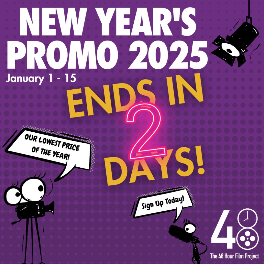 Still in need of a New Year’s Resolution? Here’s one: MAKE A FILM! 🎬

Register your team for our lowest price of the year: just $138 at 48hourfilm.com/la

Plus, we’ve got you covered with a full refund policy if you’re unable to participate—no risk, just rewards! 😍