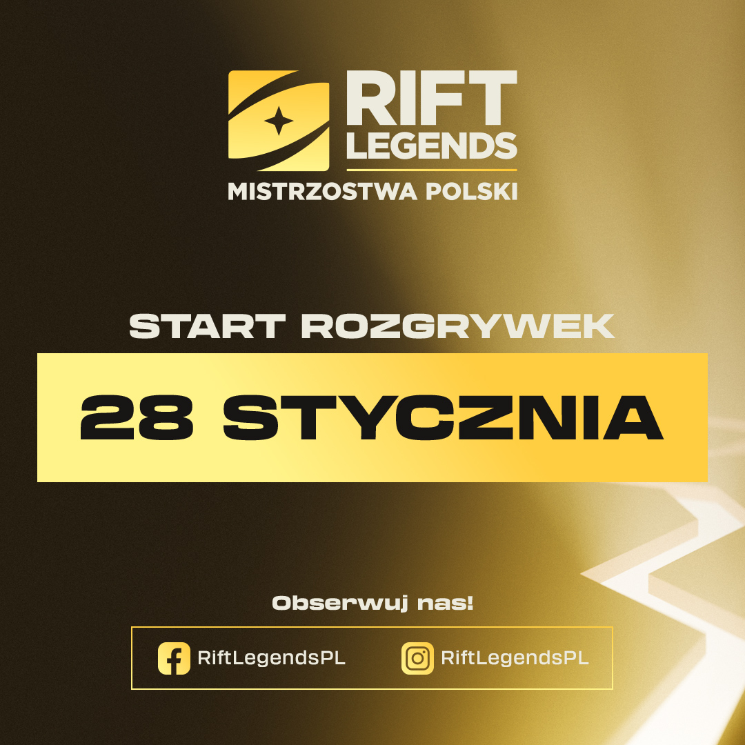 Rift Legends (@riftlegendspl) on Twitter photo Gdzie to logo? 🙄
TUTAJ! 🔥
Rift Legends Mistrzostwa Polski nadchodzą w złotych barwach, nawiązujących do aktualnie panującego w <a href="/LoLPL/">League of Legends Polska</a> Noxusu.
Przez kolejne dni przekażemy Wam ogrom informacji, odpowiadając na najbardziej nurtujące pytania: kto castuje, jak zostać Gdzie to logo? 🙄
TUTAJ! 🔥
Rift Legends Mistrzostwa Polski nadchodzą w złotych barwach, nawiązujących do aktualnie panującego w <a href="/LoLPL/">League of Legends Polska</a> Noxusu.
Przez kolejne dni przekażemy Wam ogrom informacji, odpowiadając na najbardziej nurtujące pytania: kto castuje, jak zostać