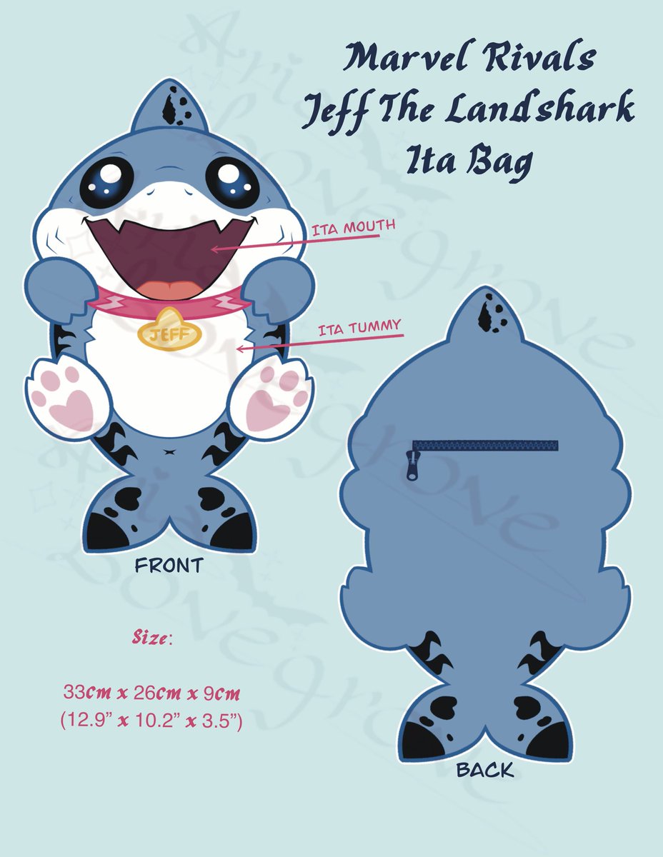 medicsquirl's tweet photo. ✨INTEREST CHECK✨

Jeff The Landshark is literally baby and I would die for him so I HAD to design an ita bag of him! 

Would you guys like this? 

Please interact/share to let me know if you want your own Jeff! 🙏💕
.
.
#marvel #marvelrivals #jeffthelandshark https://t.co/EGr4TsWbka