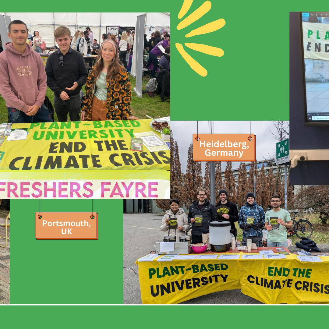 plantbasedunis's tweet photo. 📢Outreach Roundup🌱

Over the last semester, campaigners throughout Europe have been talking to students about transitioning to 100% plant-based catering.🍔

1/2 https://t.co/o0rRo83nIE