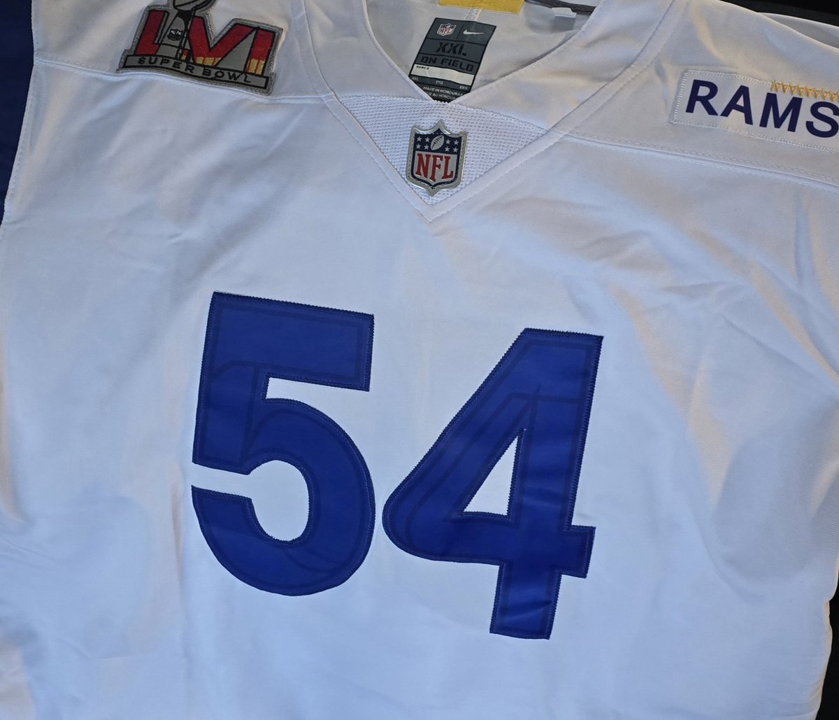 SpudCena's tweet photo. Just got this custom jersey in time to support the @RamsNFL tonight from Winnipeg with a little customization in honor of @JohnCena with a little bit of me put in it throwback to Cena #54 when he wore jerseys for his entrances #RamsHouse https://t.co/XVMjW1S8x1