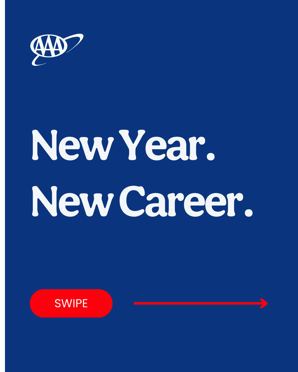 AAAClubAlliance's tweet photo. At AAA, we offer more than just a job - we offer growth and development opportunities to help you reach your full potential. Ready to jump start your career? Apply now at https://t.co/ucQ3hae0IJ. 
#NewYearNewCareer #CareersAtAAA #JoinOurTeam #CareerOpportunities #AAACareers https://t.co/6Qe855bZOw