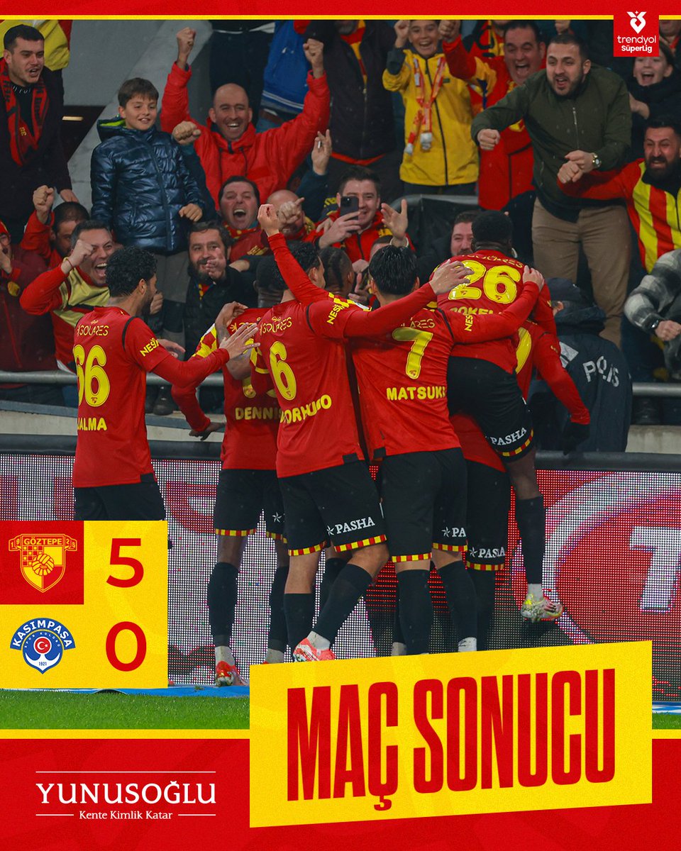 Yıkılmaz bir kale!🏰Evimizde 3 puanı 5 golle alıyoruz!👊

#Göztepe #AsırlıkEfsane