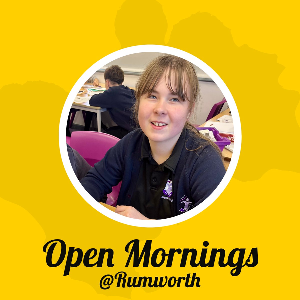 There is limited space available on the Open Morning on Wednesday January 22nd. To book a place, families must call the office  on 01204 333600 to provide their contact details, but please be aware that it is maximum of two people per family, per visit.
#wearerumworthschool