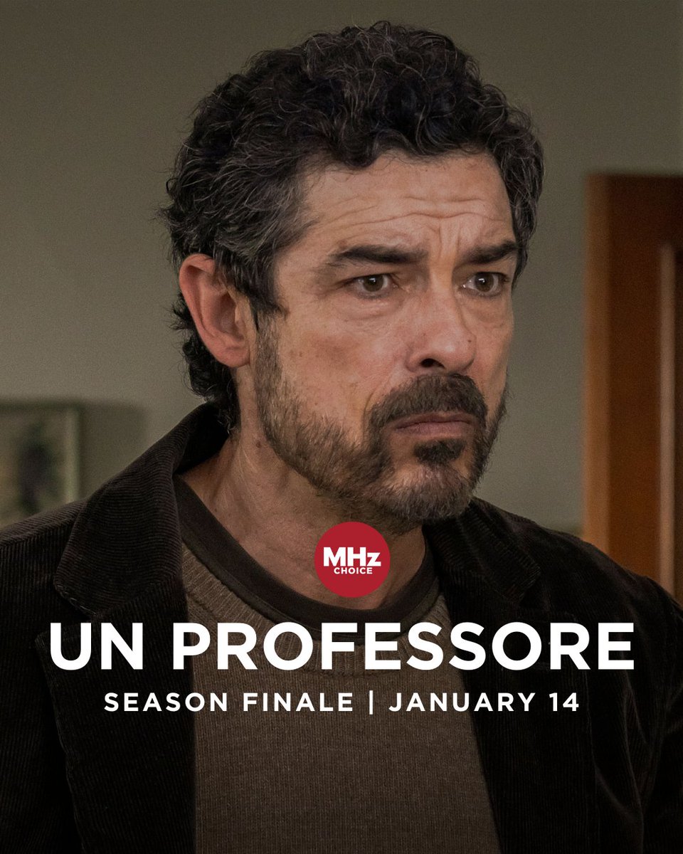MHzChoice's tweet image. Don’t miss the season finale of UN PROFESSORE S2 on January 14! 🎓✨ What was your favorite moment from this season? Share your thoughts in the comments! 👇

#mhzchoice #internationaltv #unprofessore #seasonfinale #italiantv #drama
