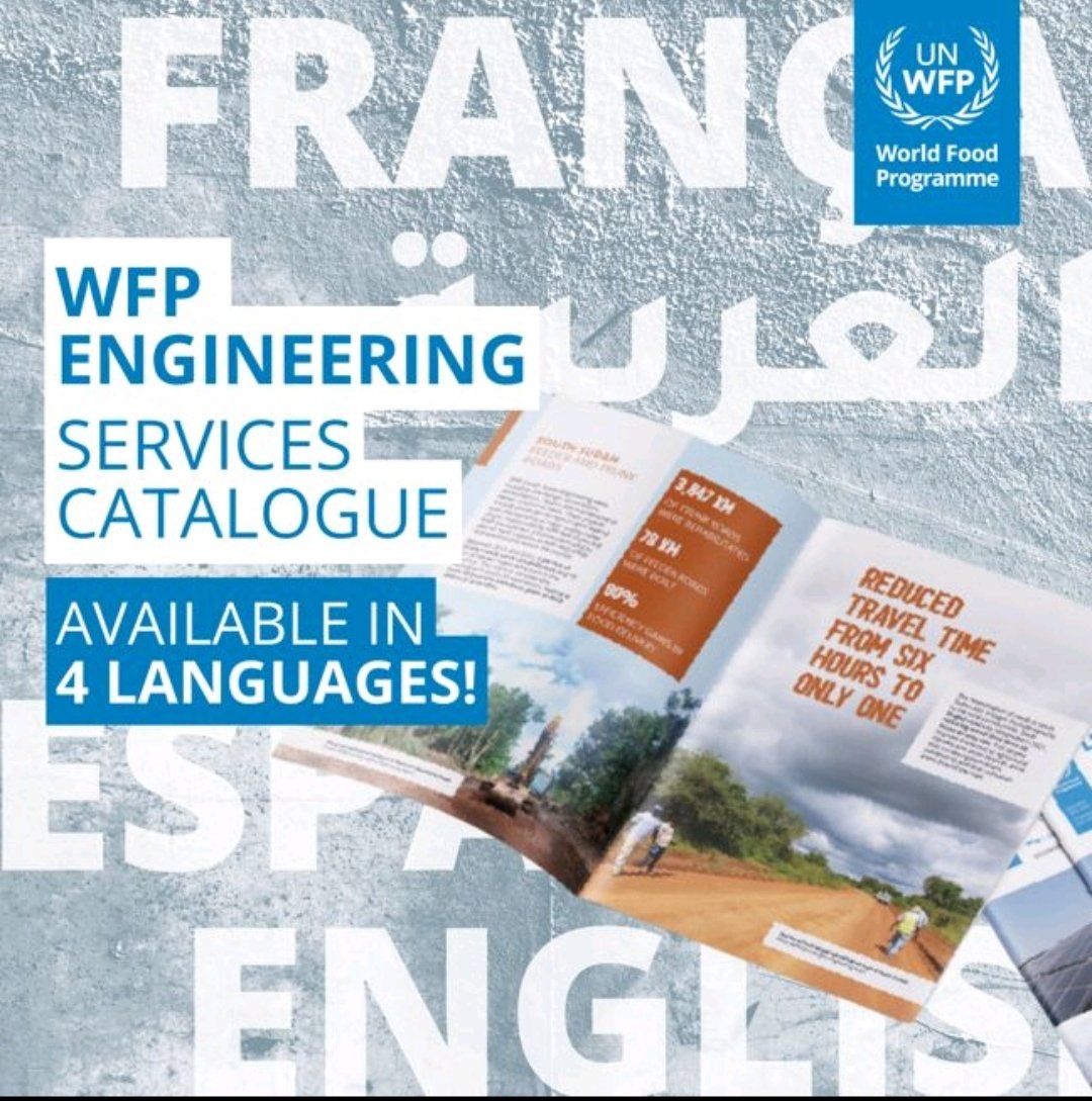 bachokesp's tweet photo. #WFPEngineering services catalogue now available in 4 languages (English, French, Abrabic, Spanish)
Link 👇👇👇
https://t.co/vgfOV52rCs https://t.co/ps5NL4EcO5