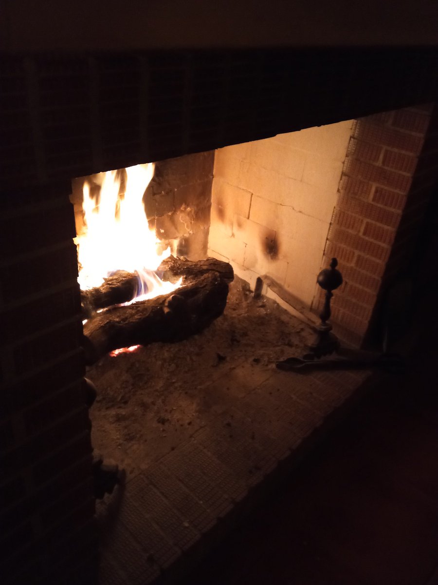 Con este frío, esto es lo que sienta tras un agotador día de trabajo. Esta noche la distracción no será la televisión sino una buena lumbre con su efecto hipnotizador característico del mundo rural. 🔥 
#otiñar #haciendasantacristina #jaen #chimenea #lumbre #muchofrio #mundorural
