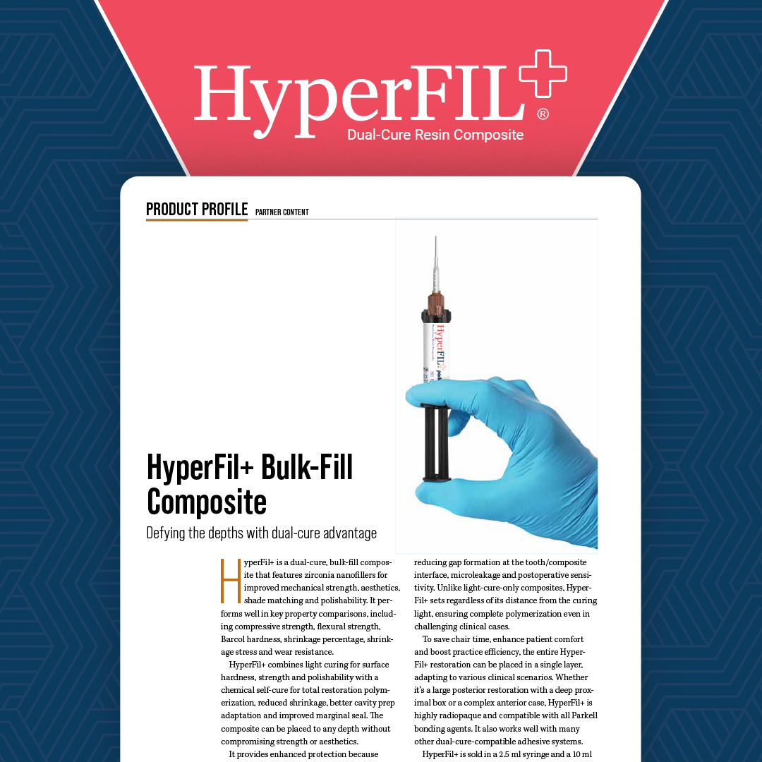 HyperFIL+ is a next-generation dual-cure bulk-fill composite that features zirconia nanofillers for improved mechanical strength, optimum esthetics, shade-matching, and polishability. Learn more in this <a href="/Dentaltown/">Dentaltown</a> article: ow.ly/2wBO50UFAWh