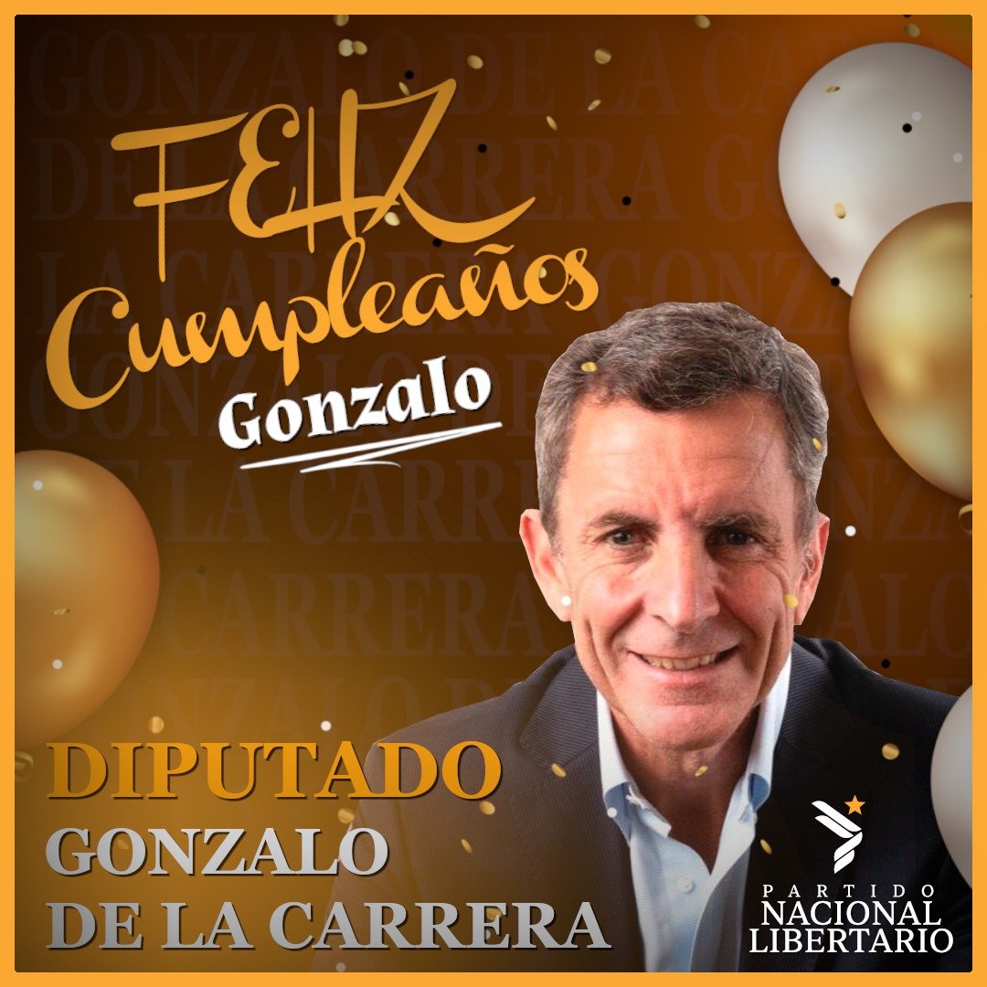 Partido_NL's tweet photo. A nombre del #PartidoNacionalLibertario en formación, saludamos al Diputado Gonzalo de la Carrera en el día de su cumpleaños.
Un gran diputado, que sin duda es un permanente  aporte en una Cámara que adolece de gente preparada.

Feliz Cumpleaños Gonzalo!
Gracias 
@carreragonzalo https://t.co/BRIchBfEYL
