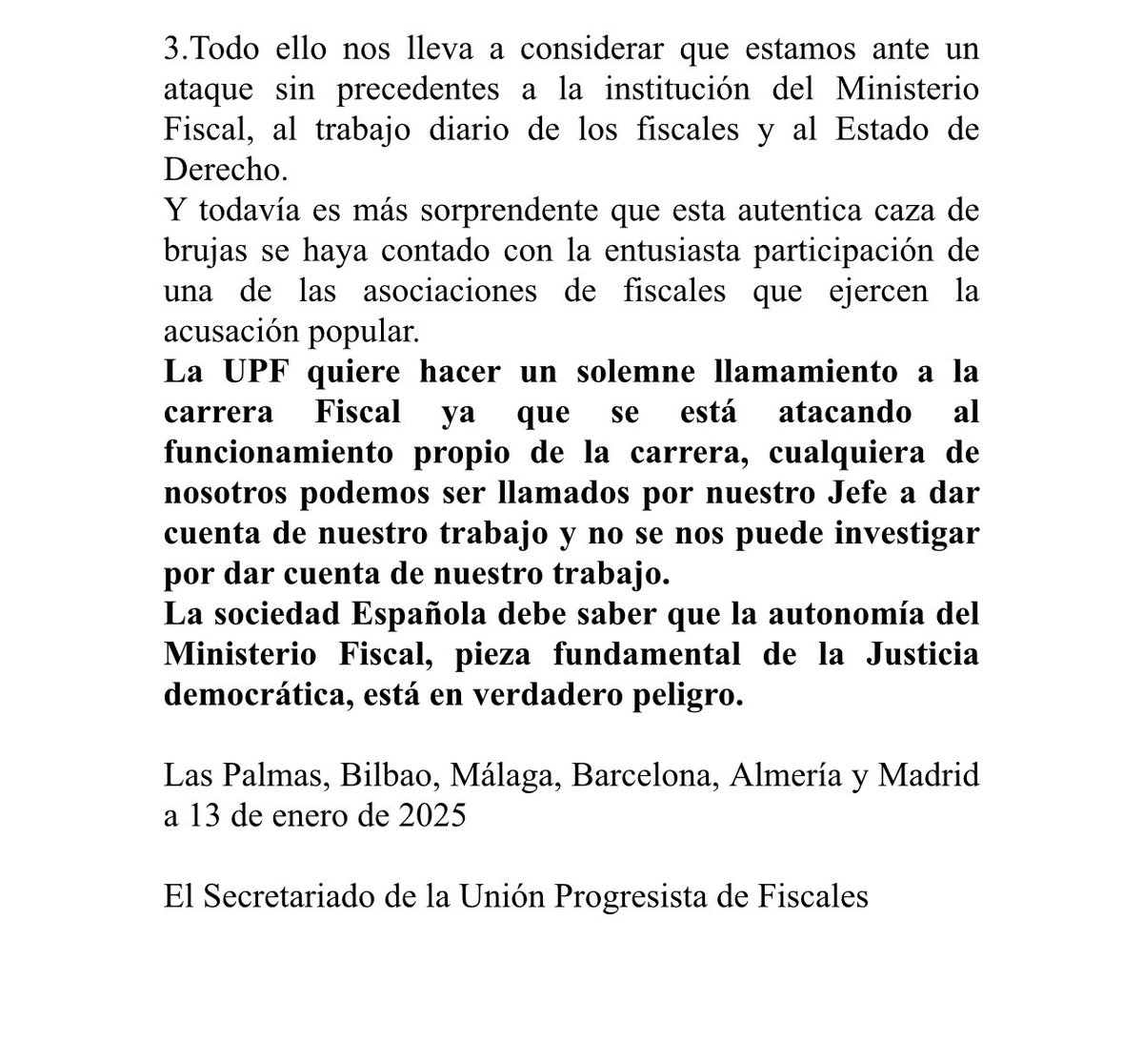 Sobre la decisión del instructor del TS de citar como imputado al FGE y ampliar la investigación al Teniente Fiscal de la Secretaría Técnica 👇