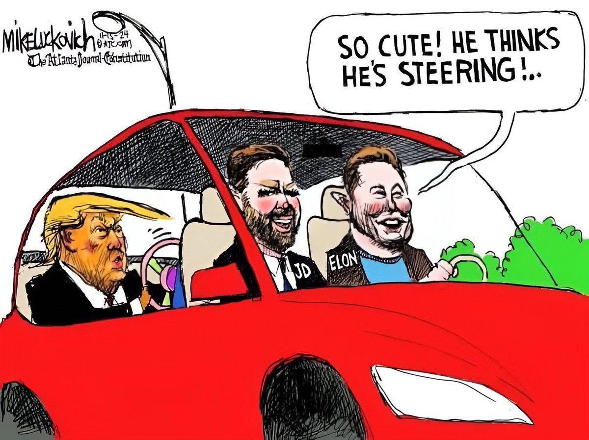 It's Andy Fox 🌊🇺🇸 💙🌊🌊💙! Have a nice day! (@factandrumor) on Twitter photo JUST ANNOUNCED illegals: Federal Employees President Elon Musk, former illegal immigrant, and JD Vance drive Donald Trump, who married one or two illegal immigrants, in Pulitzer Prize-winning Atlanta legend Mike Luckovich / <a href="/mluckovichajc/">mike luckovich</a>'s brilliant cartoon. And where's Melania? JUST ANNOUNCED illegals: Federal Employees President Elon Musk, former illegal immigrant, and JD Vance drive Donald Trump, who married one or two illegal immigrants, in Pulitzer Prize-winning Atlanta legend Mike Luckovich / <a href="/mluckovichajc/">mike luckovich</a>'s brilliant cartoon. And where's Melania?