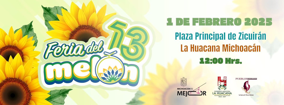 Ya se aproxima la tradicional Feria del Melón de #Ziruirán en su 13a Edición. 

<a href="/reyes_dad/">Reyes Galindo</a> <a href="/GobMichoacan/">Gobierno de Michoacán</a> <a href="/SaderMich/">Sader Michoacán</a> <a href="/cb_television/">CB Televisión</a> @cesmich_ 
<a href="/CNPRmx/">CNPR</a> <a href="/CNAgropecuario/">Consejo Nacional Agropecuario</a> <a href="/cceemich/">CCEEM</a> <a href="/Coparmex/">Coparmex Nacional</a> <a href="/RED_Michoacan/">RedMichoacán</a> <a href="/StereoNox/">StereoNOX Michoacán</a>