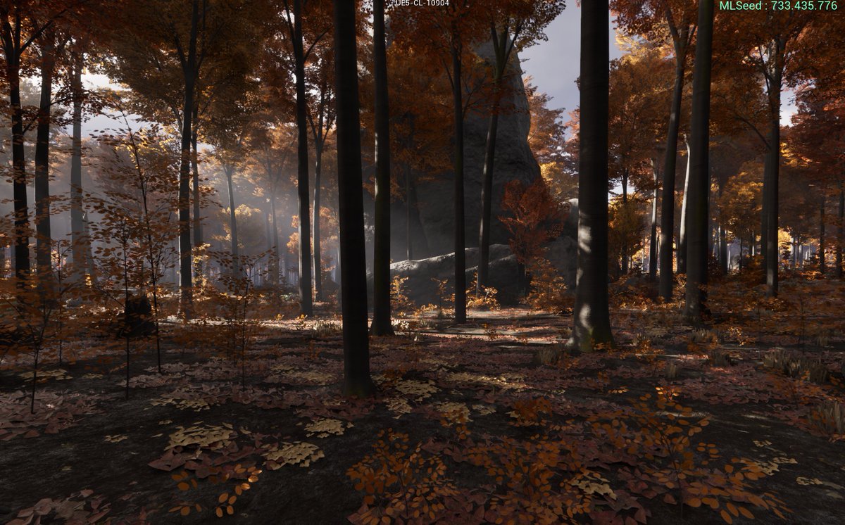 playprologue's tweet photo. "Sharing a nice beauty shot of a natural clearing from a recent playtest. It's cool how, as you spend time in the woods, these moments jump out!" https://t.co/YqQYXJIE21
