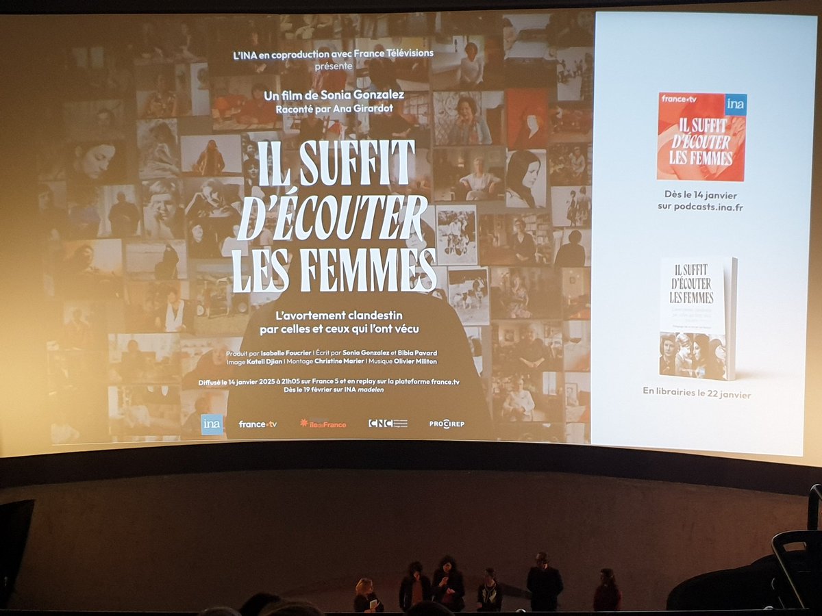 Au Max Linder pour la projection du documentaire sur l'avortement clandestin, Il suffit d'écouter les femmes, co-écrit par l'incroyable @bibiapavard.
Il sera diffusé sur France 5 dès demain.