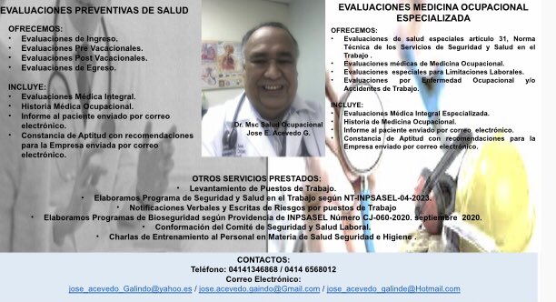 jeagemaca's tweet photo. Ud. que es empresario, sabe que su  Empresa debe velar por la  SALUD, SEGURIDAD   e   HIGIENE   OCUPACIONAL de sus Trabajadores 
¡Que   no   lo   sorprenda   una   visita   o   una   sanción   del  INPSASEL!. Contáctanos https://t.co/8oWBFqidlx