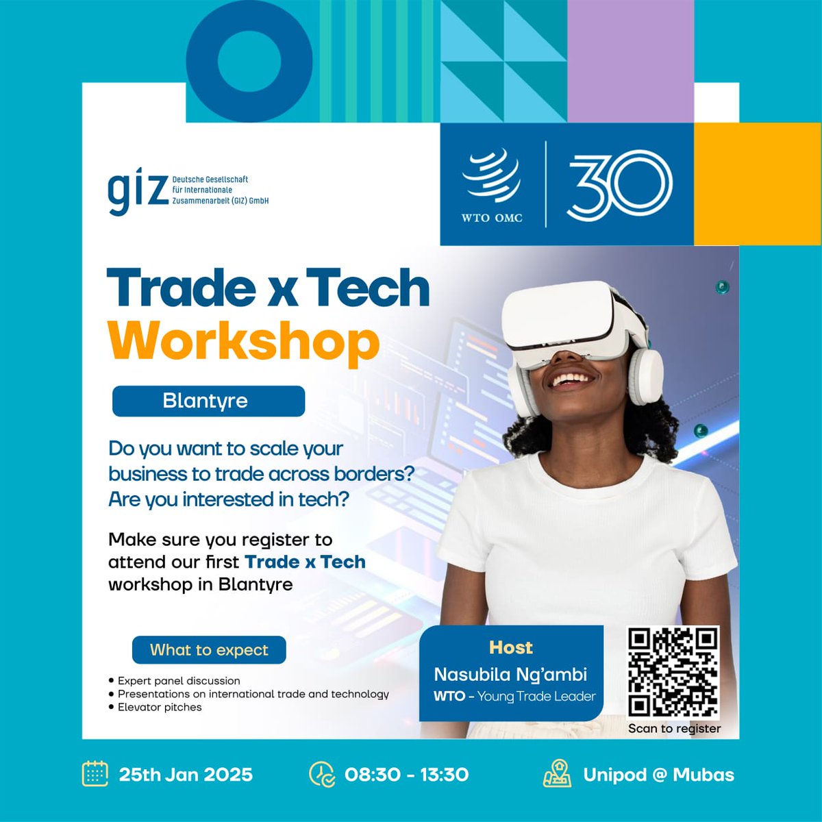 Unlock Your Potential with Trade x Tech Workshops! ✨️

Are you a young Malawian entrepreneur eager to engage in cross border trade? Do you have a passion for innovation and technology? Then the Trade x Tech Workshops are for YOU!