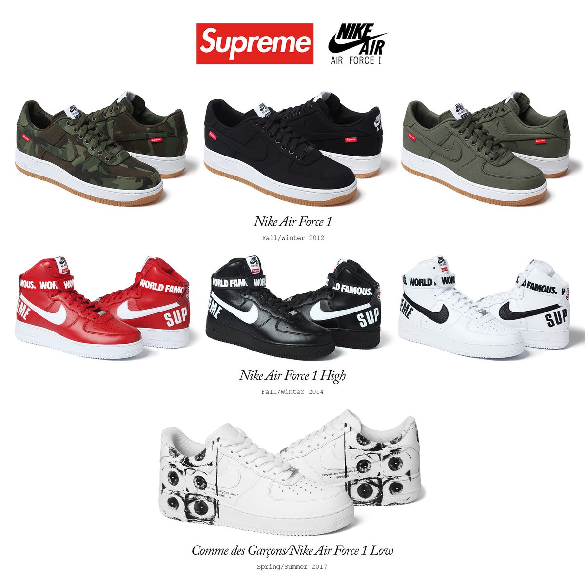 when do supreme af1 restock