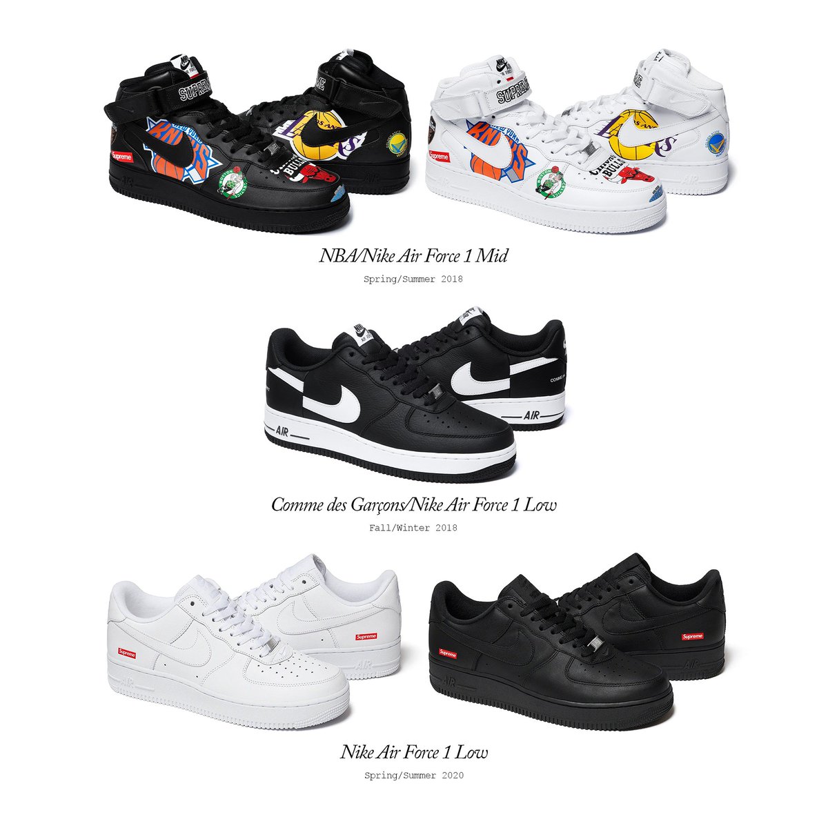 when do supreme af1 restock