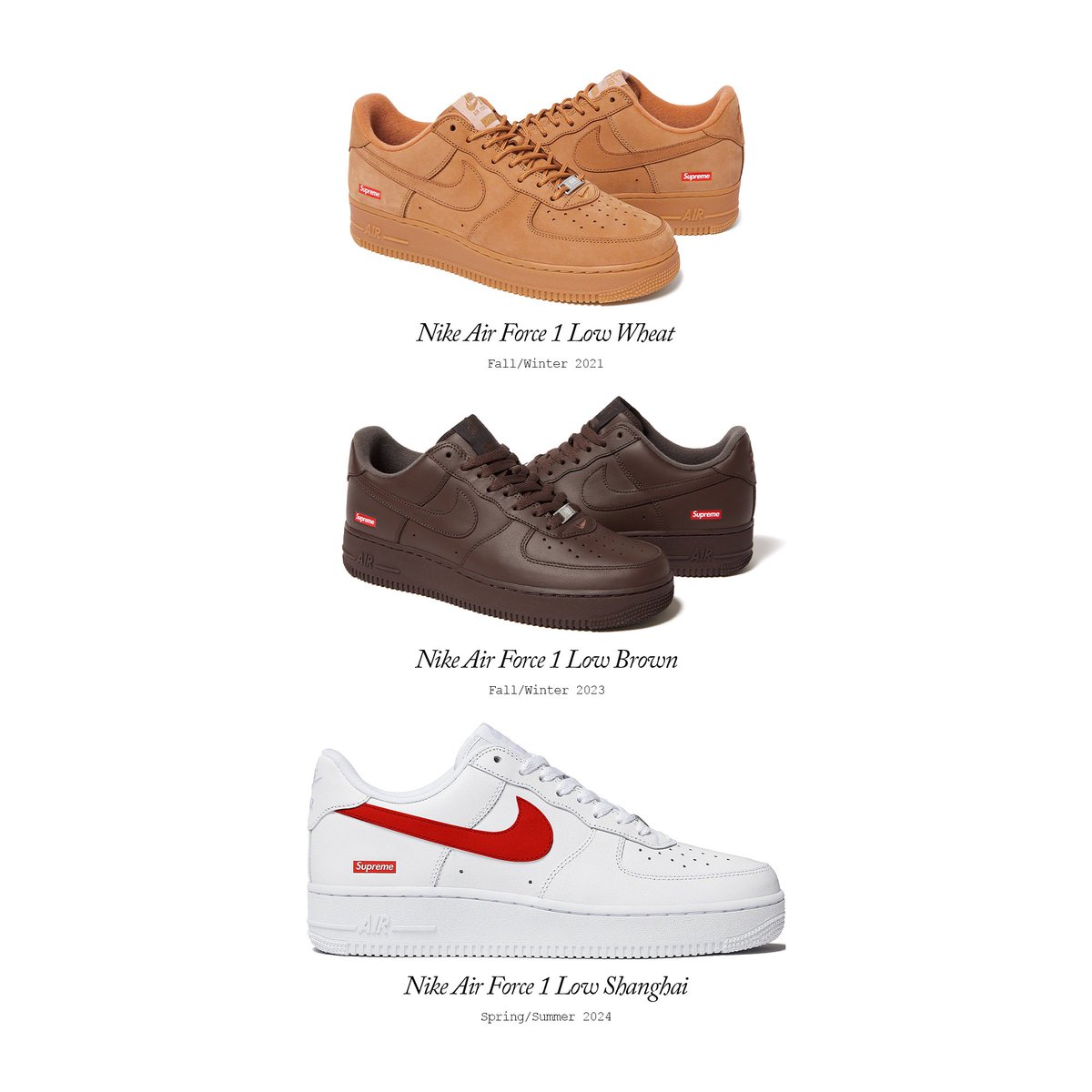 when are supreme af1 restocking