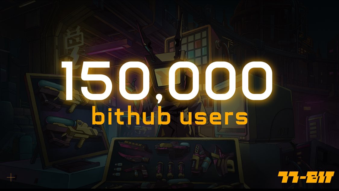the77bit's tweet image. BitHub has smashed through 150,000 users in 4 days.

This is what monstrous distribution for crypto browser games looks like.