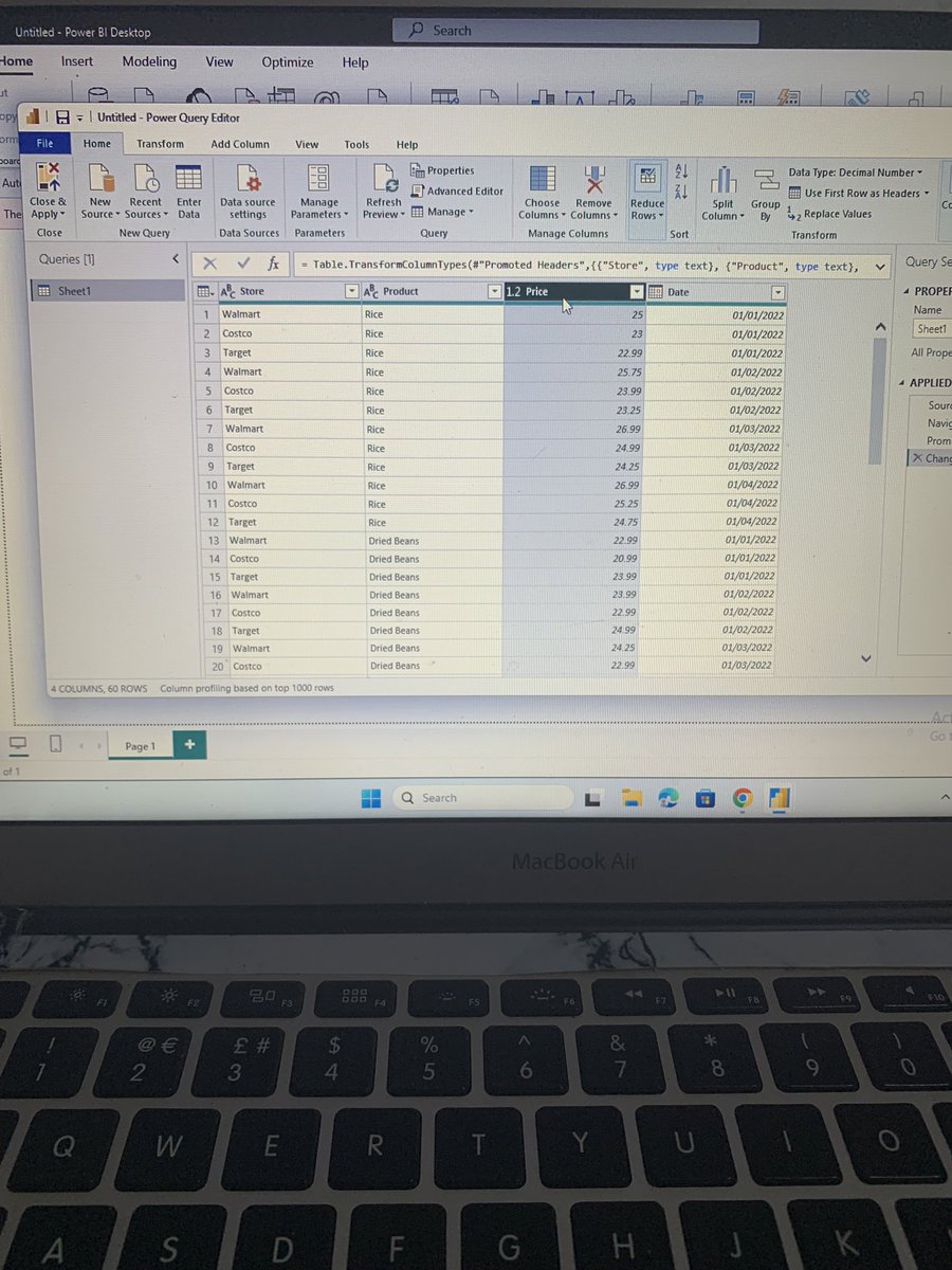 urSabiCACagent's tweet image. Day1/15 of 📊 Data challenge with DAH
Recap on PowerBi
Learnt Data cleansing/ shaping 
Data shaping, duplicating column&amp;amp;romoving column
Filtering,sorting and Applying changes 
@Ayoogunlola 
#15daysofconsistencywithDAh 
 #15daysofDatawithDAh