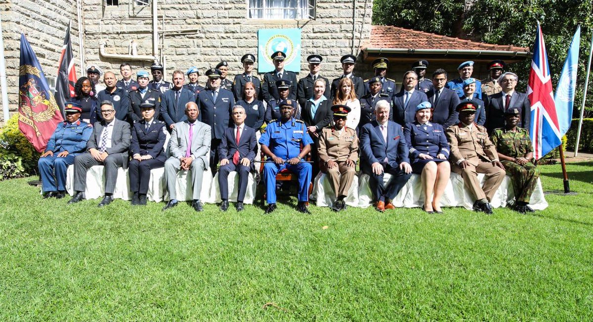 The UN Police Commanders Course kicked off today at the Int'l Peace Support Training Centre in Nairobi, with 15 officers from 10 countries, including 7 women. Kenyan IGP Douglas Kanja Kirocho &amp; reps of #UN Police Division,  IPSTC and British Support Team were in attendance.