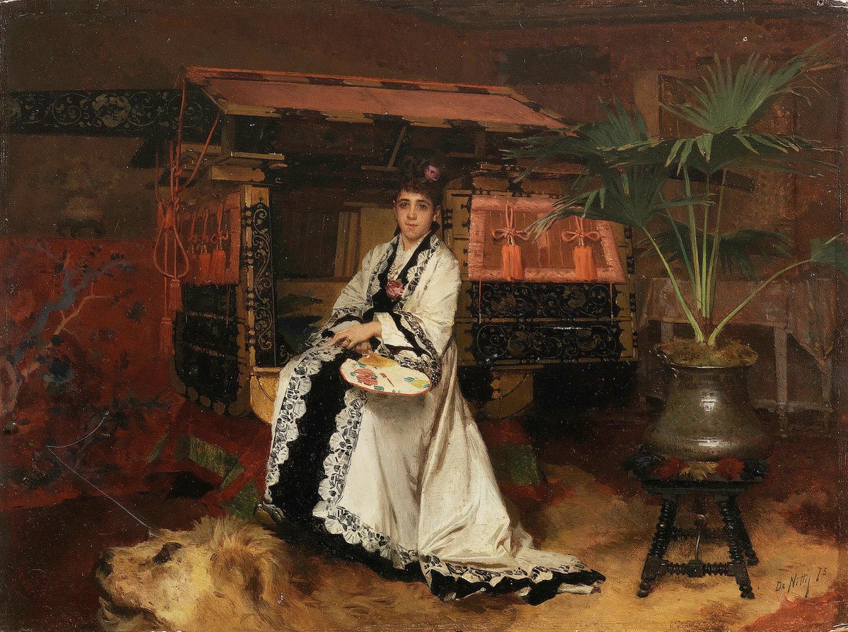 FormanArt1's tweet photo. “Woman in oriental style salon”, 1875. Giuseppe De Nittis (1846-1884)
https://t.co/cken8QkflV
#italianart
#italianpainter
#realism
#realisticpainting
#GiuseppeDeNittis
#italianartist
#arteitaliano
#pintoritaliano
#impresionism
#impressionistpainting
#impressionistart https://t.co/3aS7l6A0lG