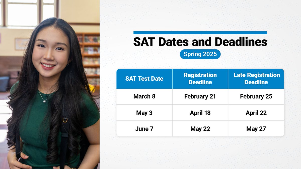 Spring 2025 #SAT registration is open to U.S. and international students. Secure your seat now: spr.ly/6011arXj5