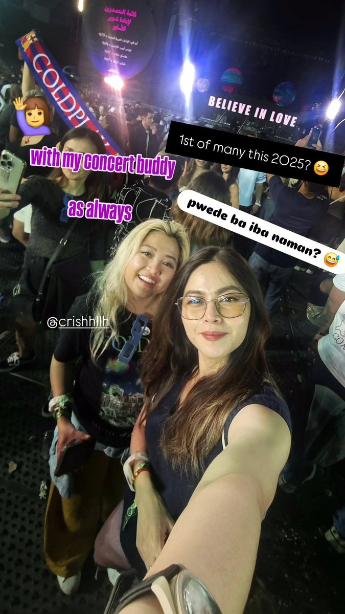 aielsarmiento's tweet photo. with my concert beshy/buddy #coldplayabudhabi #Coldplay https://t.co/rYnTX2QgIe
