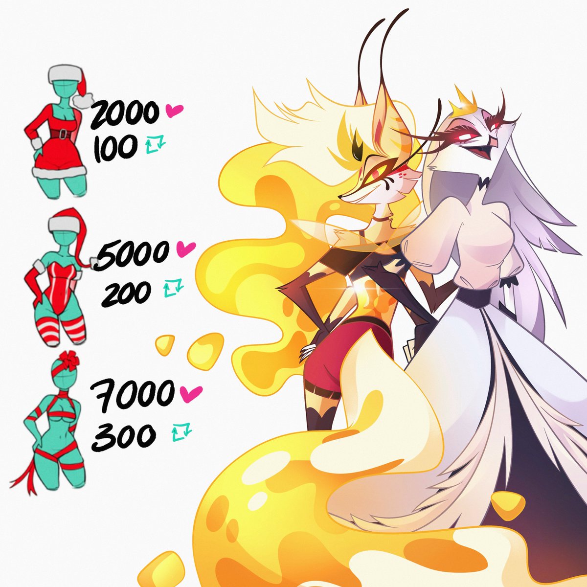 Let’s make a deal, 2 queens for the price of 1~✨🦢🐝

#helluvaboss #HelluvaBossFanart #HelluvaBossStella #helluvabossbeelzebub