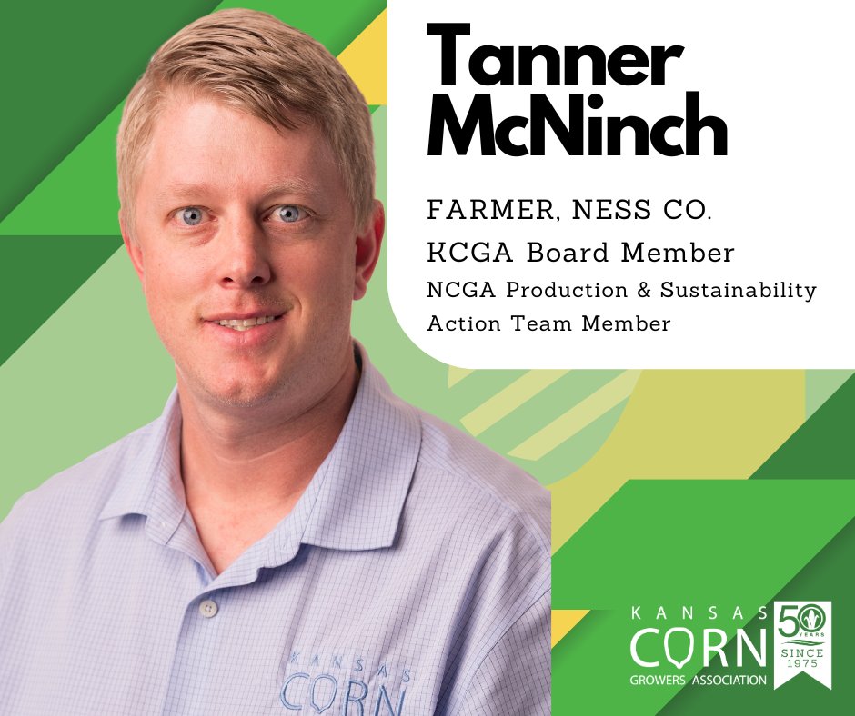 kscorn's tweet photo. Thank you to West Central KCGA Board Member, Tanner McNinch for dedicating extra time to serve on NCGA’s Production &amp; Sustainability Action Team. #KCGA #NCGA #kscorn #sustainability https://t.co/jPyY3N03AB