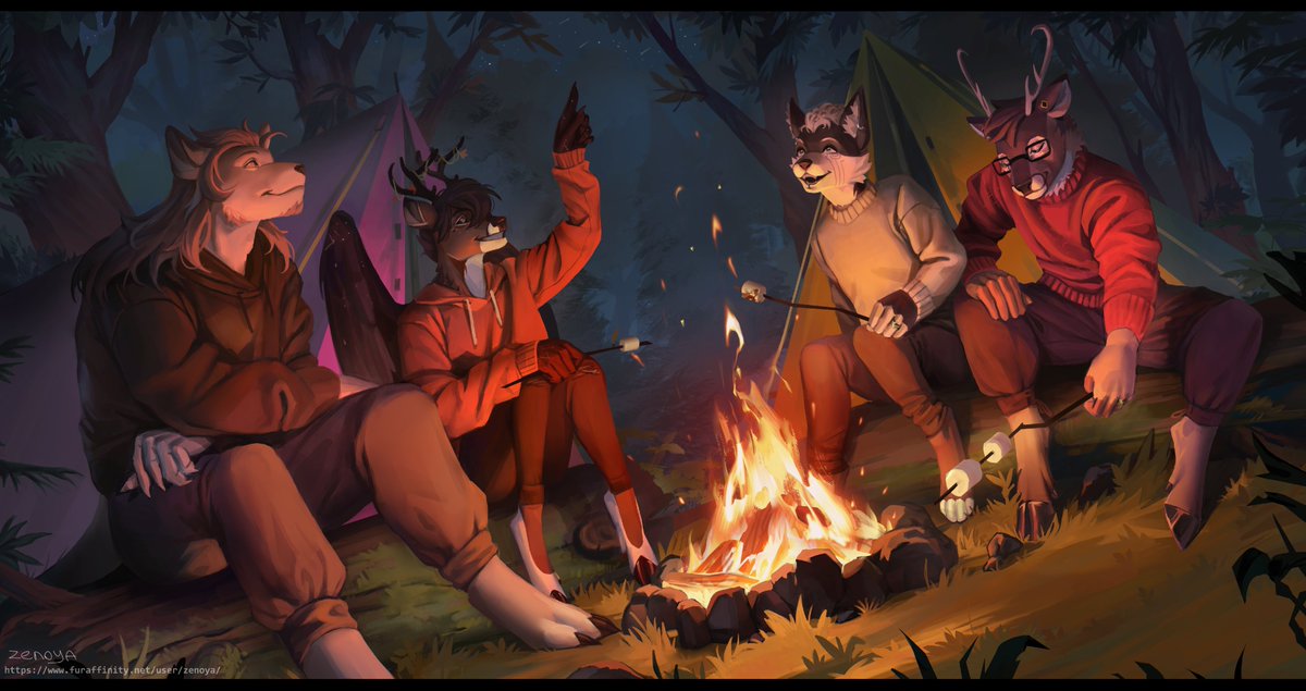Another lovely illustration with campfire🔥
#art #illustration #furryart
