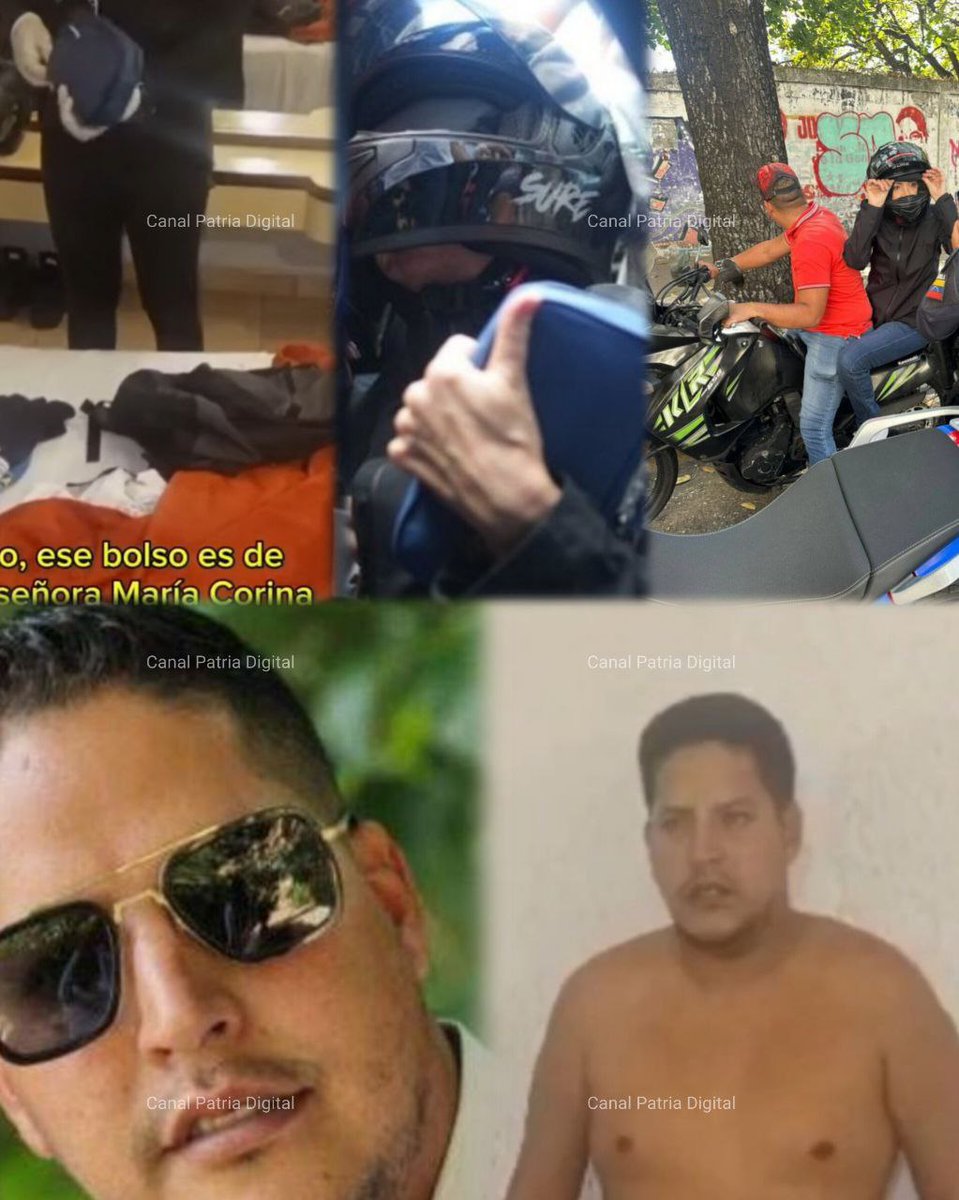 🔵 Apareció la cartera azul que María Corina Machado dijo que se le había caído en la calle con sus pertenencias durante la persecución.

La cartera la ubicó la PNB entre las pertenencias del motorizado Roalmi Alberto Cabeza, detenido en un Hotel en Caracas.