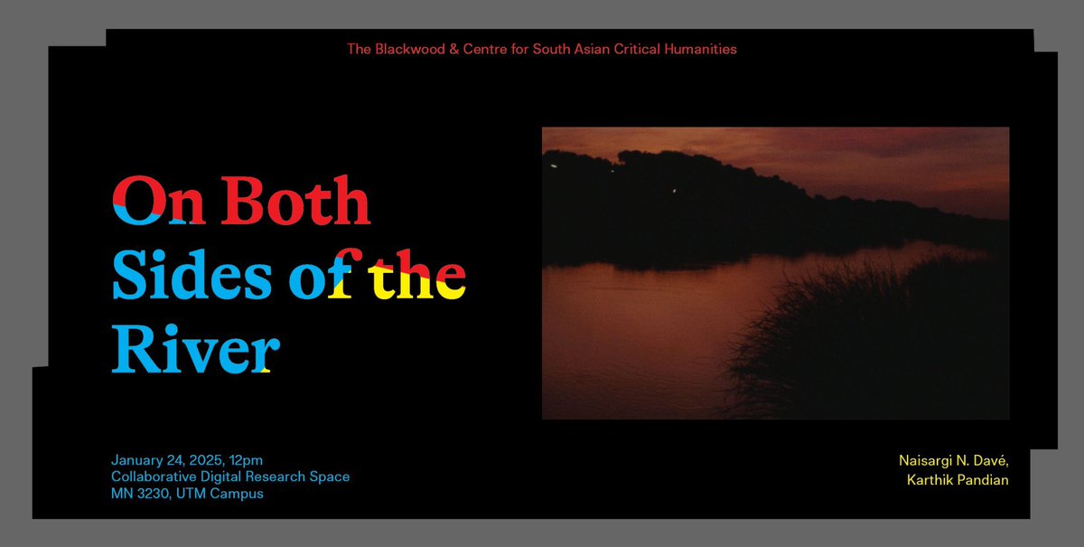 Coming up on January 24! Catch artist #KarthikPandian and Professor of Anthropology Naisargi N. Davé in a discussion on modes of collaborating across difference. Presented in partnership with <a href="/CSAC_UOFT/">CSACH</a>. Free to attend: buff.ly/42el3Wx