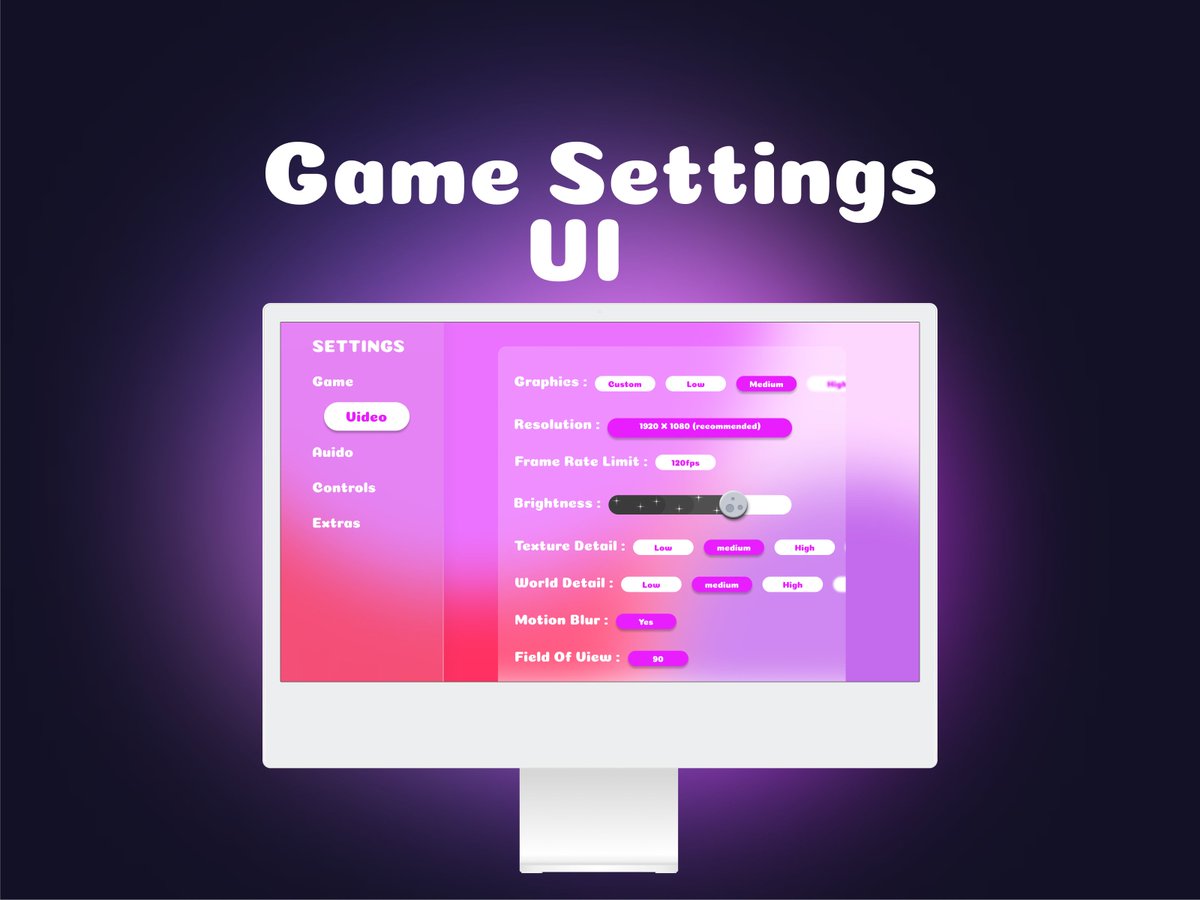 BasicUiDesigner's tweet image. For day 7 of my Daily Ui challenge i designed a calm and user-friendly settings menu I designed for a relaxing, pastel-themed game! The goal was to create a space where players can adjust their experience effortlessly while enjoying the soft, cozy aesthetic of the game #DailyUI