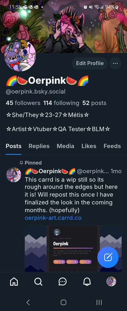 Ive been building my butterfly app up think im almoat ready to make the switch waiting a bit longer to see if more people i wanna follow will make accounts there.

Reminder at some point ill be making the switch this year so follow me there if u wanna see my stuff! 😸