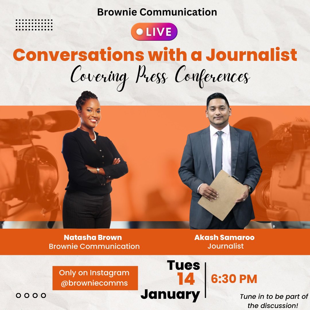 Join the live Instagram discussion on Tuesday 14th January, 2025 as special guest <a href="/AkashSamaroo/">Akash Ravi Samaroo</a> and I discuss the ins and outs of Press Conferences!