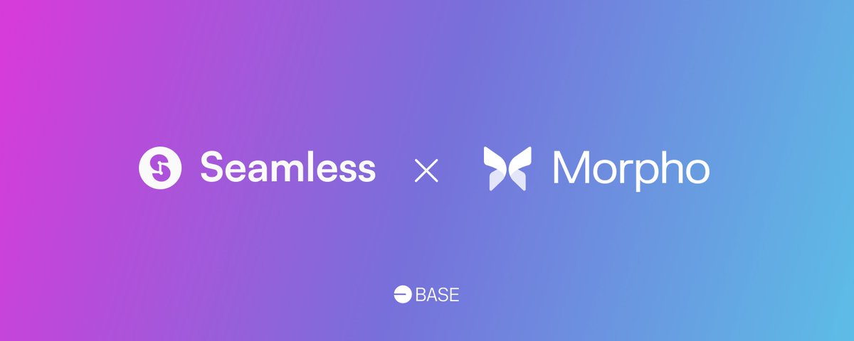 🦋✨ Seamless Vaults are coming to Based Morpho ✨🦋

Seamless’s USDC Vault is launching next week! With 250,000+ wallets having used Seamless’s lend/borrow markets, Seamless is now embracing Morpho’s breakthrough isolated markets architecture for more efficient lending to