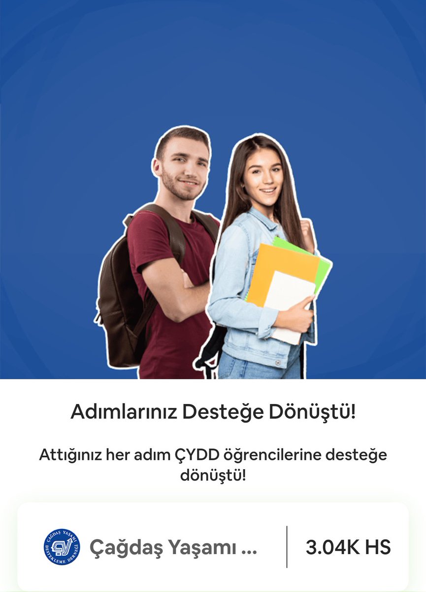 Gün içinde attigim adimlar Help Steps ile iyilige dönüstü. Sen de attigin adimlarla hayatlara dokunabilirsin. #iyiligedönüsenadimlar <a href="/helpstepsapp/">Help Steps Official</a>