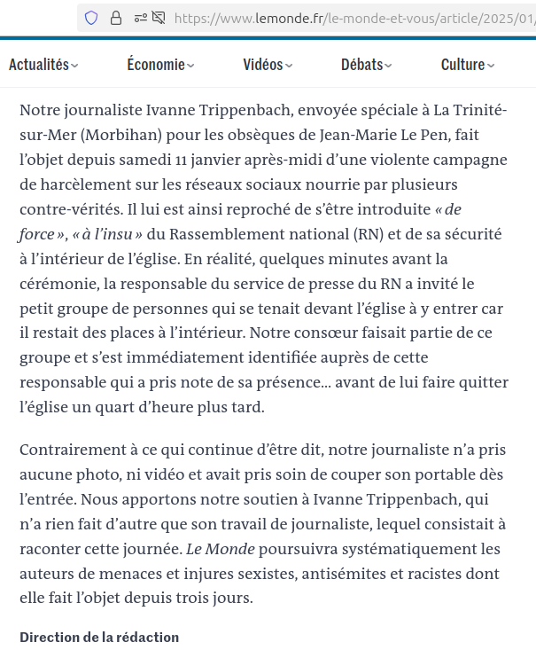 Casimir_Noir's tweet photo. Ivanne Trippenbach est la compagne de #RayanNezzar, qui fût conseiller du ministre #GabrielAttal.
Elle est officiellement en retrait de son poste au service Politique de #LeMonde. https://t.co/DzR1Eb8xIx