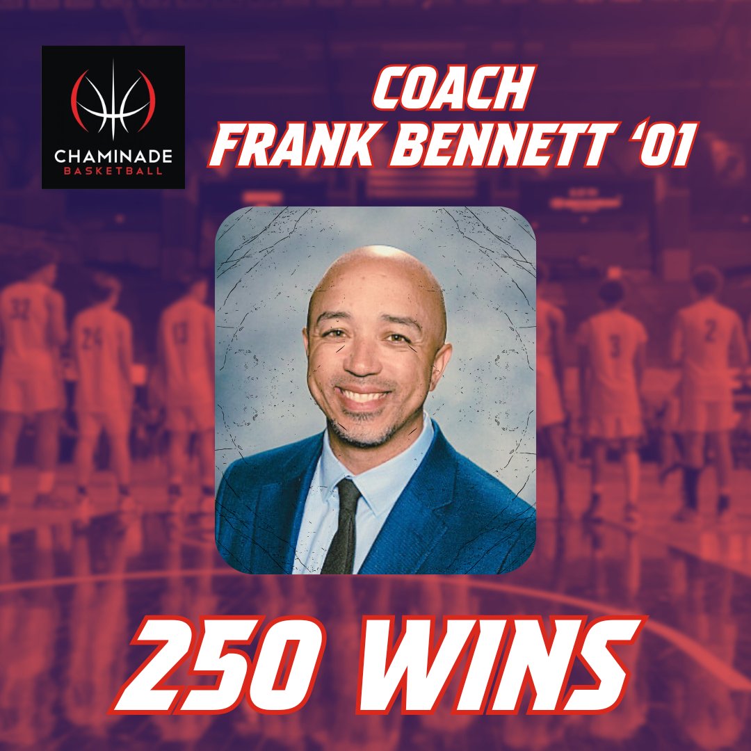 Coach Bennett '01 literally keeps racking up the wins. With Chaminade Basketball's victory over St. Laurenge over the weekend, Coach recorded his 250th career win! #EstoVir