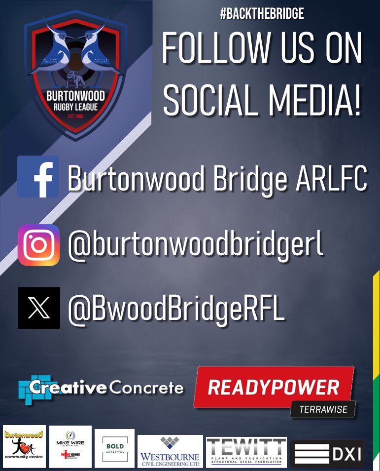 Support your local amateur club! 

🏉Make sure you follow us across all our social media platforms. 
We’re looking at growing our followers for 2025. 

🏉Find us on Facebook, Instagram and X. Share our pages with family &amp; friends and give us a like/follow! #RugbyLeague #NWML