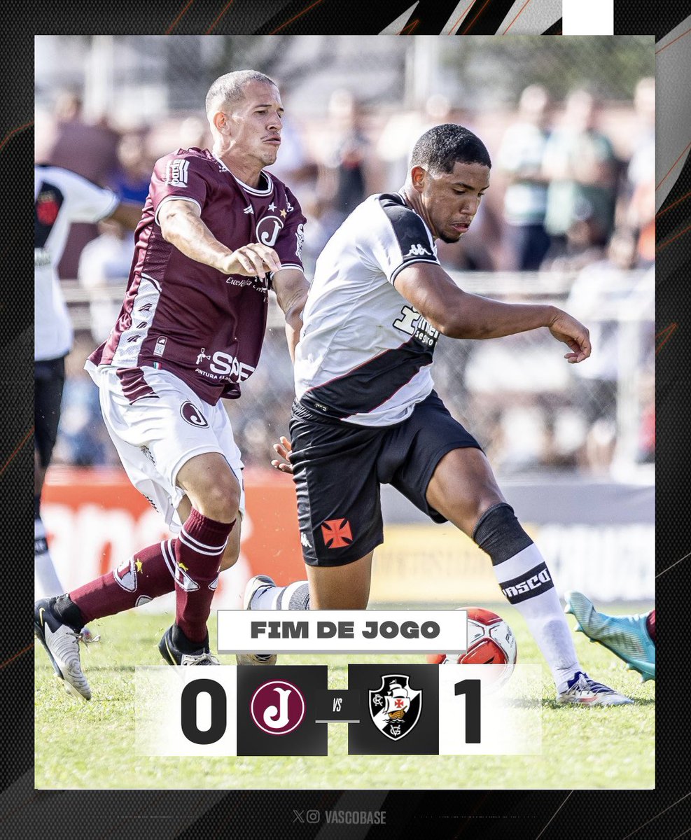 ⏱️ 53’ | 2T

Fim de jogo! 

Com gol de Léo Jacó, o Vasco vence o Juventus e está classificado para a próxima fase da <a href="/Copinha/">Copinha</a>. 

#JUVxVAS 0️⃣-1️⃣
#Copinha2025 
#BaseForte #VascoDaGama